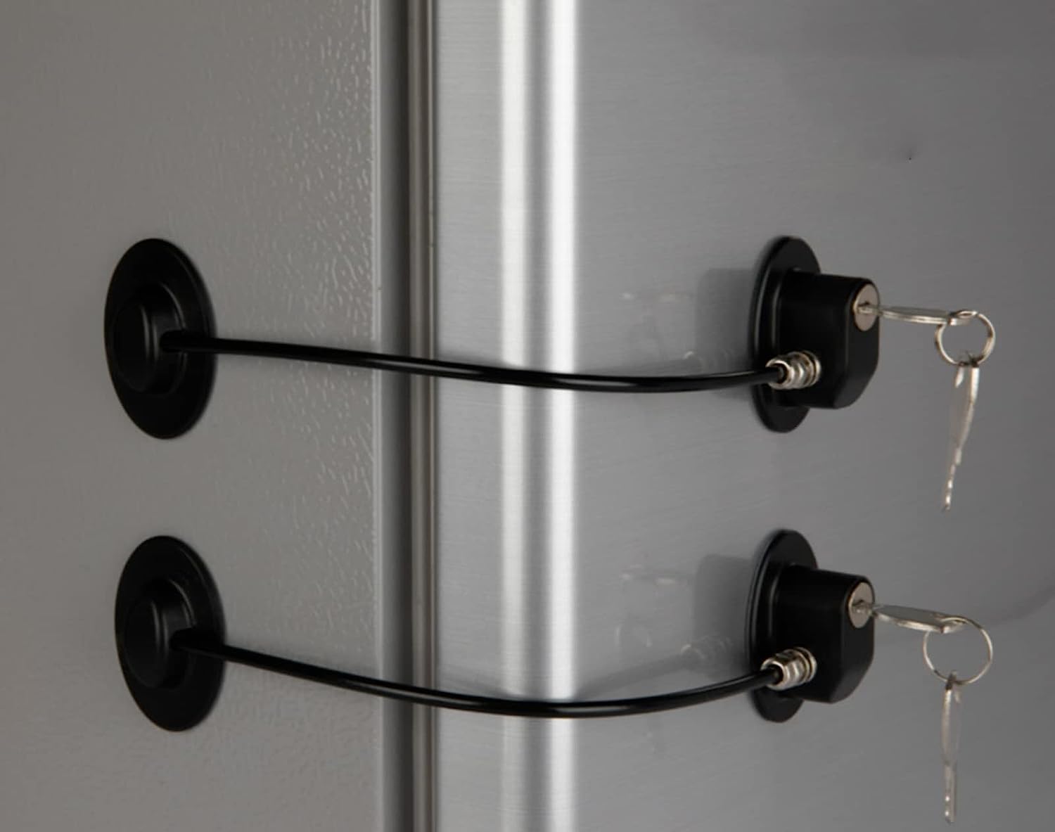 Refrigerator Door Lock with 2 Keys Window Lock File Drawer Lock Freezer  Door Lock, Fridge Lock and Child Safety Cabinet Lock